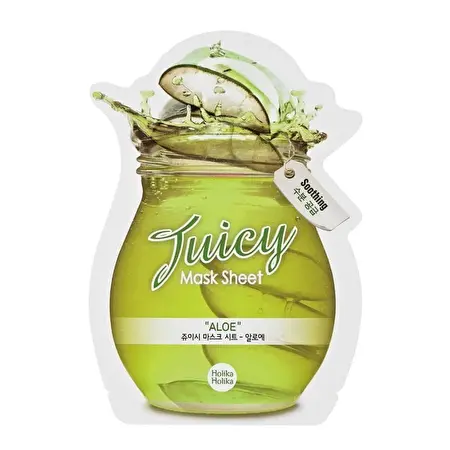 HOLIKA HOLIKA lakštinė veido kaukė su alaviju (Juicy Mask Sheet Aloe), 20ml