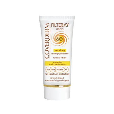 COVERDERM Apsauginis veido kremas su spalva SPF60 Soft Brown, 50 ml