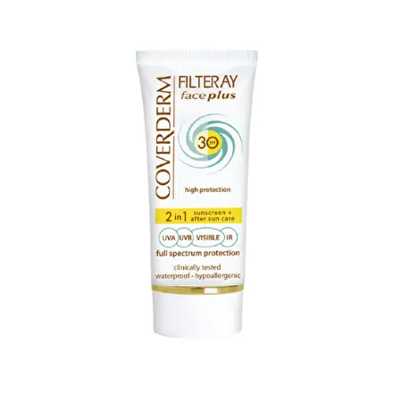COVERDERM Apsauginis veido kremas su spalva riebiai, aknės pažeistai odai SPF30 Soft Brown, 50 ml