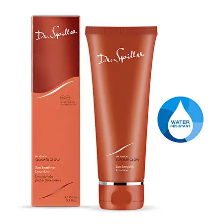  Dr. Spiller SUMMER GLOW SUN SENSITIVE EMULSION SPF30 - Emulsija nuo saulės SPF30, 150ml