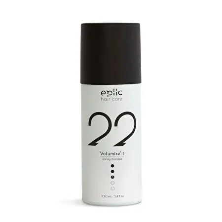 EPIIC HAIR CARE Apimties plaukams suteikiančios putos No. 22 Volumize'it volume mousse, 100ml