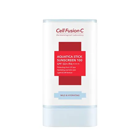 CELL FUSION C „Aquatica Stick Sunscreen 100 SPF50+/PA++++” drėkinanti pieštukinė apsauga nuo saulės, 19g.