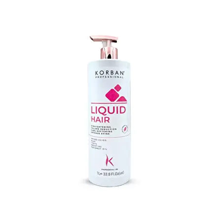 KORBAN LIQUID HAIR -  Tiesinanti, išryškinanti nepaklusnių plaukų procedūra, 1000ml