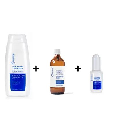 NATINUEL PLAUKŲ PRIEŽIŪROS RINKINYS: TRICOCEUTIC šampūnas +THERAPEUTIC fluidas + TRICO serumas 250ml+100ml+30ml