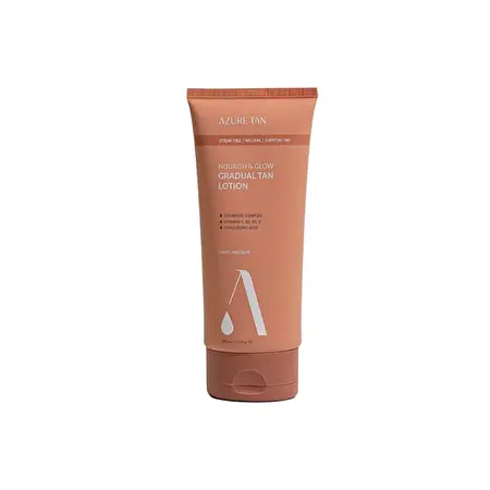 AZURE TAN “Nourish and Glow” šviesus/vidutinis savaiminio įdegio losjonas, 200ml