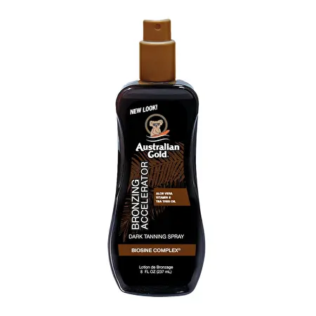 Australian Gold Tanning Accelerator Spray Gel įdegį skatinantis pienelis su bronzantais, 237ml