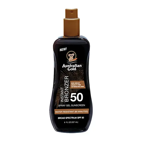 Australian Gold SPF 50 apsaugos nuo saulės pienelis su bronzantais, 237ml