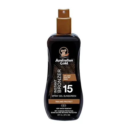 Australian Gold SPF 15 apsaugos nuo saulės pienelis su bronzantais, 237ml