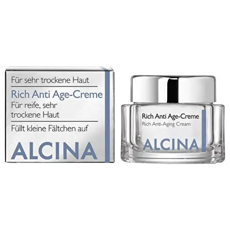 ALCINA Veido kremas RICH ANTI AGE - CREME, reguliuojantis odos drėgmės balansą, 50 ml