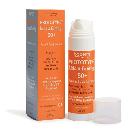 BODERM PROTOTYPE™ Kids & Family 50+ veido ir kūno losjonas, 200 ml
