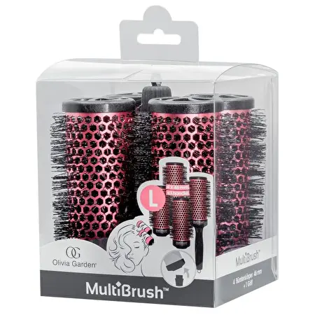 OLIVIA GARDEN MULTIBRUSH šepečių rinkinys (4x46 mm + rankena)