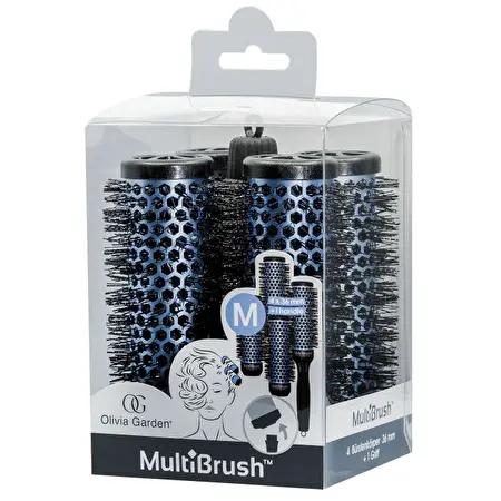 OLIVIA GARDEN MULTIBRUSH šepečių rinkinys (4x36 mm + rankena)