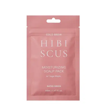 Rated Green HIBI SCUS Drėkinanti plaukų kaukė su klevų sirupu „Cold Brew Hibiscus Moisturizing Scalp Pack“, 50 ml