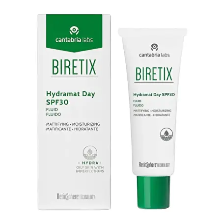 BIRETIX HYDRAMAT DAY SPF 30 Fluidas, 50ml