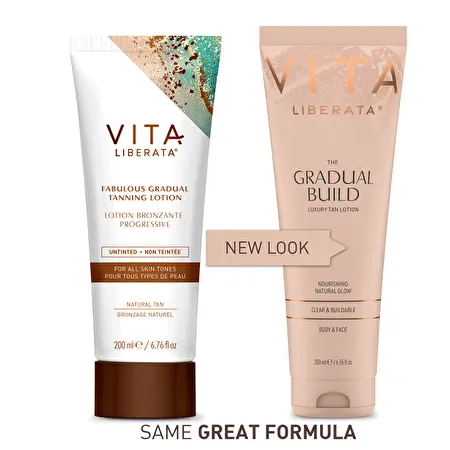 VITA LIBERATA gradual build - drėkinantis laipsniško įdegio losjonas su hialuronu ir marula aliejumi, 200ml