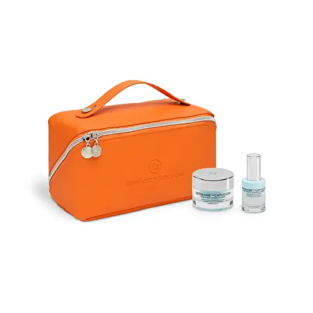 GERMAINE DE CAPUCCINI Timexpert Hydraluronic / Veido priežiūros rinkinys - veido kremas normaliai ir sausai odai supreme sorbet + drėkinamasis serumas 3D force + dovanų kosmetinė 50ml + 30ml + 1vnt