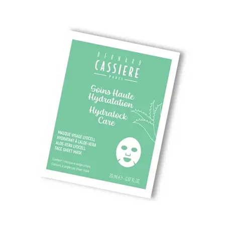 BERNARD CASSIERE Aloe-vera lyocell face sheet mask / Liocelio lakštinė kaukė veidui su alavijais 20 ml