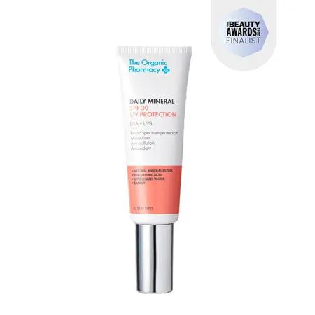 THE ORGANIC PHARMACY Daily Mineral SPF 30 UV Protection / Serumu praturtintas drėkinamasis kremas su SPF apsauga 50 ml