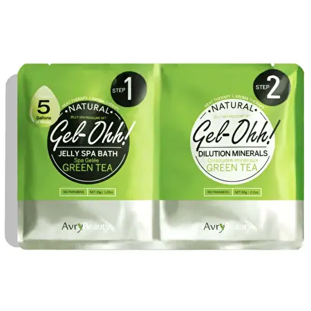GEL-OHH Jelly SPA pedi bath green tea / Gelinis SPA pėdoms 