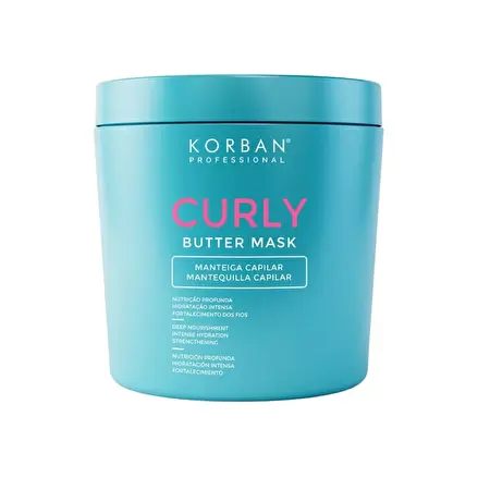 KORBAN Curly butter mask / Maitinamoji kaukė garbanotiems plaukams 450 ml