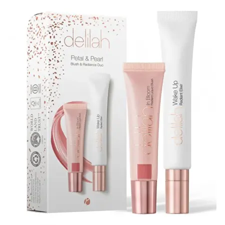 Delilah Petal & Pearl Blush & Radiance Duo Grožio rinkinys veidui, Rinkinys