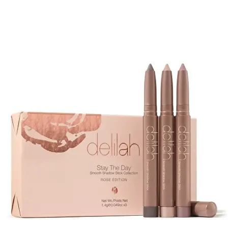 Delilah Stay The Day Rose Edition Smooth Shadow Stick Collection Pieštukinių akių šešėlių rinkinys, Rinkinys