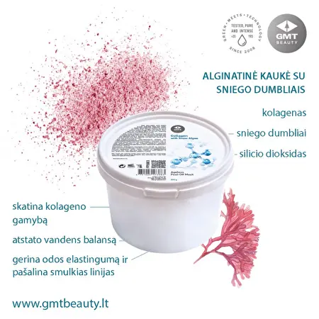 GMT BEAUTY alginatinė kaukė su sniego dumbliais