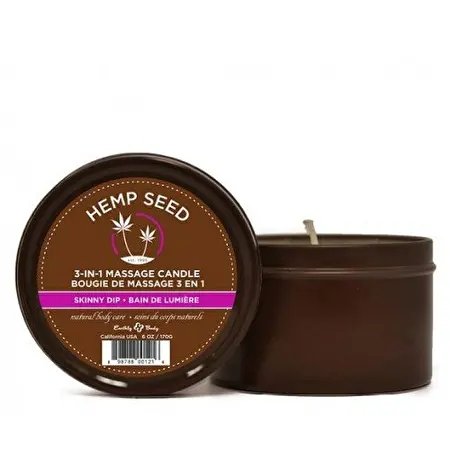 Hemp Seed 3-in-1 Massage Candle Skinny Dip Žvakė, 170g