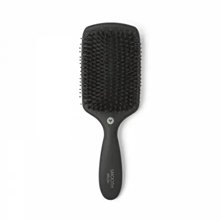 HH Simonsen Paddle Smooth Brush plaukų šepetys su natūraliais šereliais Black