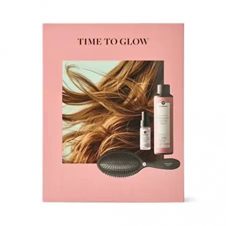 HH Simonsen Time To Glow Brilliant Gloss Mist Hair Gift Set Plaukų priežiūros rinkinys