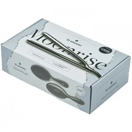 HH Simonsen True Divinity Mk2  Limited Edition Silver Set Plaukų tiesintuvo ir Gloss Brush šepečio rinkinys