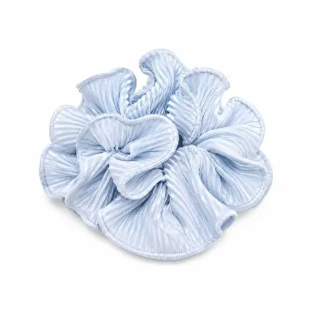 LAETI Wrinkled Scrunchie плиссированная резинка для волос, серебристо-голубая