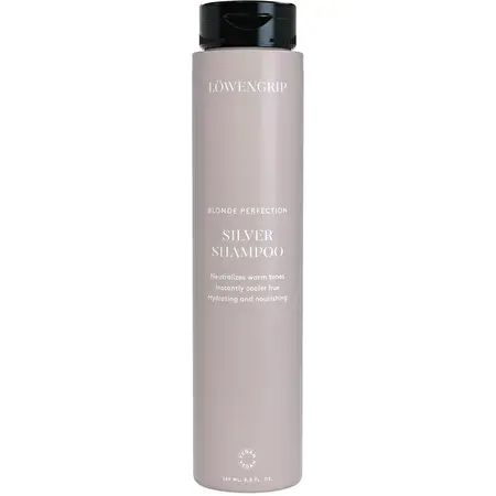 Löwengrip Blonde Perfection Silver Shampoo – Šiltus atspalvius neutralizuojantis šampūnas šviesiems plaukams, 250ml