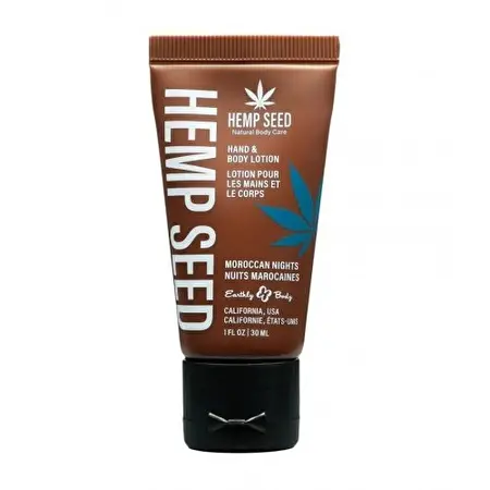 Hemp Seed Moroccan Hand & Body Lotion Nights Rankų ir kūno pienelis, 30ml
