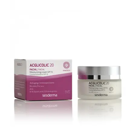 SESDERMA ACGLICOLIC 20 drėkinamasis kremas SPF15