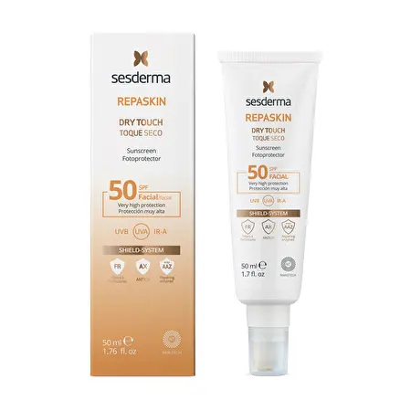 SESDERMA REPASKIN DRY TOUCH apsauginis kremas nuo saulės veidui SPF50, 50 ml