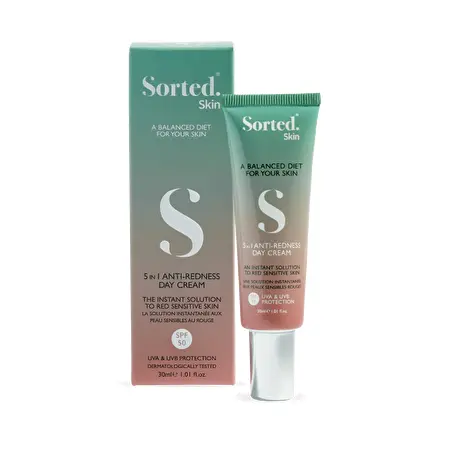 Sorted Skin 5 in 1 Anti-Redness Day Cream SPF50 – „5 in 1” Dieninis kremas raustančiai odai SPF50