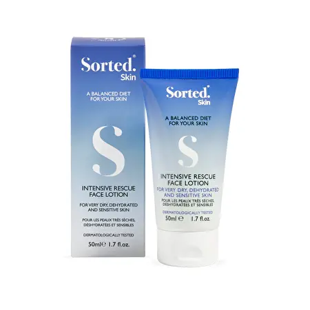 Sorted Skin Intensive Rescue Face Lotion – Intensyvaus poveikio veido losjonas jautriai odai