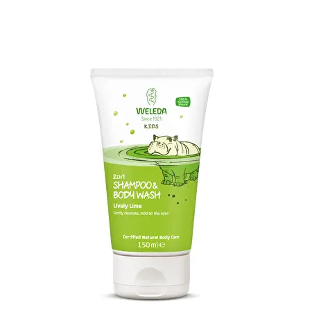 WELEDA Kids 2in1 šampūnas ir prausiklis Lively Lime, 150ml