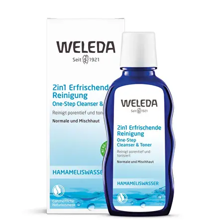 WELEDA Valomasis pienelis ir tonikas „du viename“ su hamameliu, 100ml