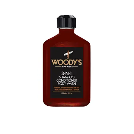 Woody’s 3-N-1 Shampoo, Conditioner, Body Wash, 355ml