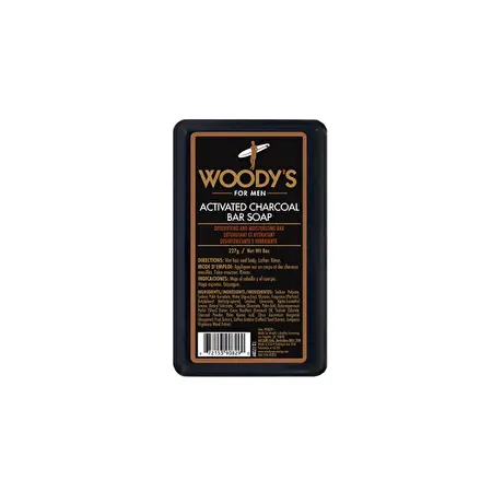 Woody’s Activated Charcoal Bar Soap – Muilas su aktyvuota anglimi